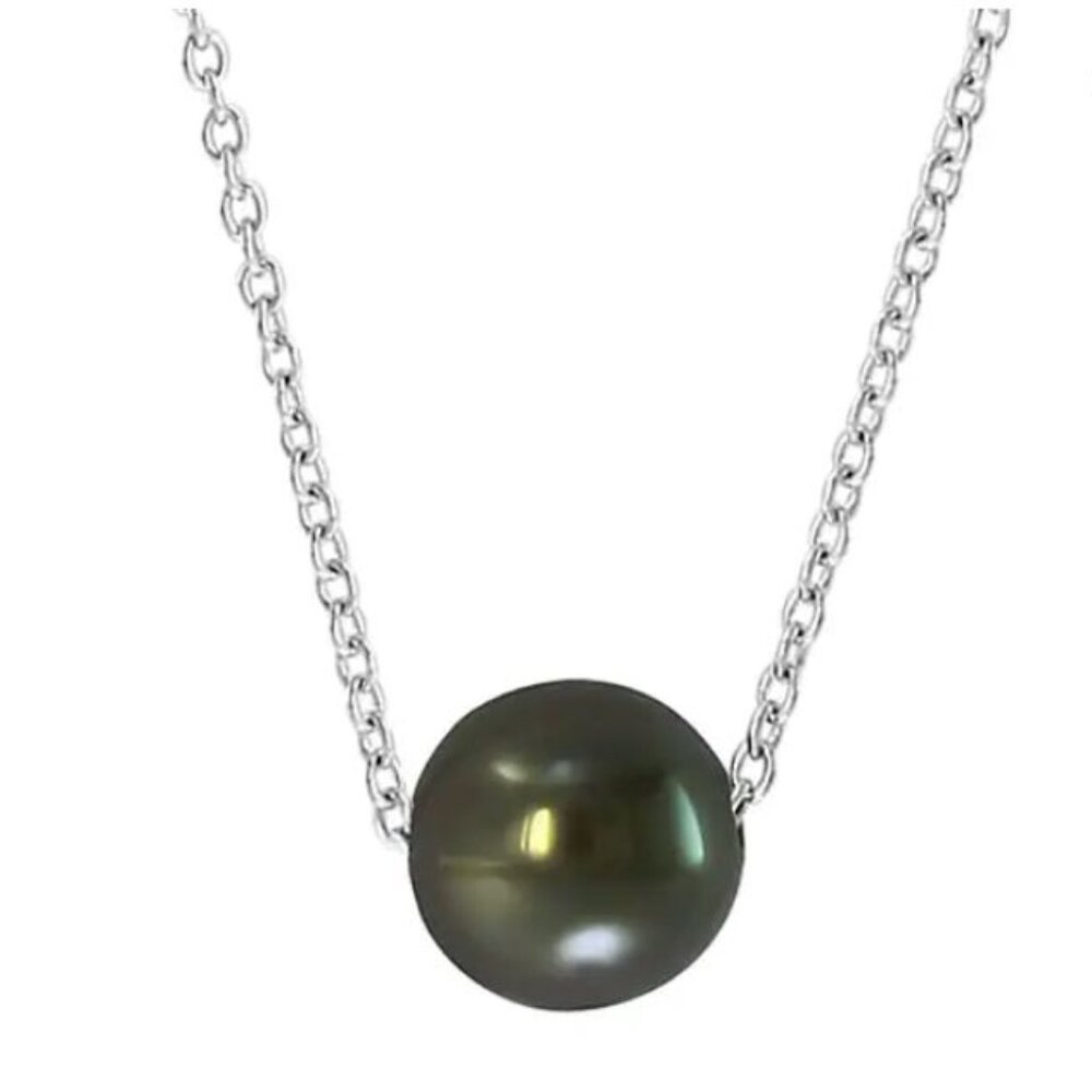 EFFY 8MM Tahitian Pearl and Sterling Silver Pendant Necklace